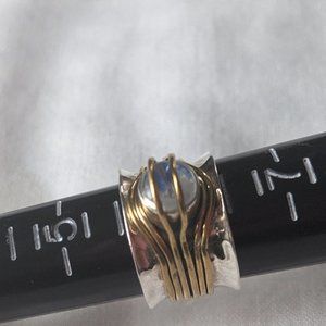 Sterling Silver and Moonstone Ring Size 6